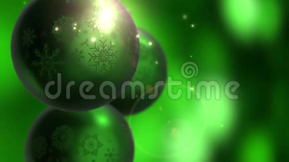 圣诞节和新年装饰摘要绿色模糊的博克假日背景圣诞树灯闪烁视频的预览图