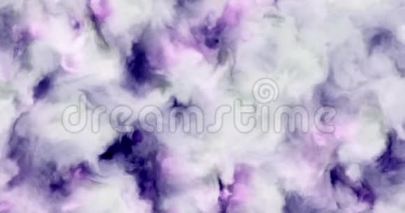 可循环4k视频乳白色粉红色和紫色云在空间星云中缓慢移动形成和溶解4k4096p视频的预览图