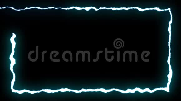 可循环蓝色霓虹灯闪电飞弹造型黑色背景动画新品质独特自然光视频的预览图