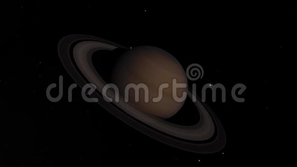 土星周围的月亮4k动画视频的预览图