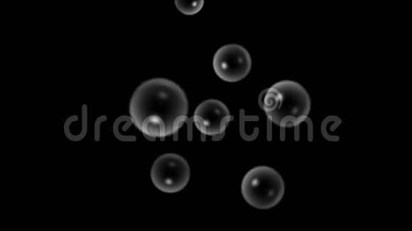水泡气泡在水下沸腾喷泉水液体颗粒视频的预览图