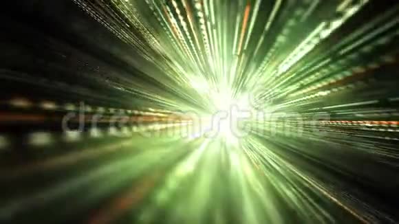 计算机生成的数字绿灯条纹抽象3d渲染运动背景4K超高清分辨率视频的预览图