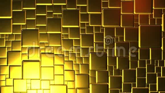 金色立方体背景在4K视频的预览图