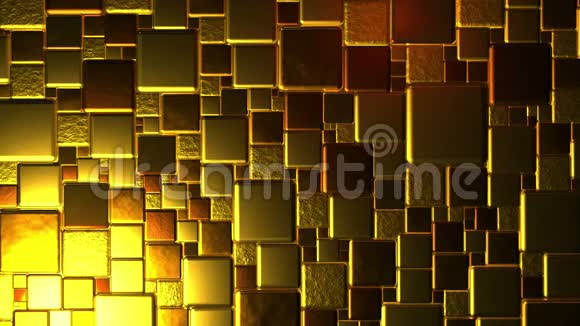 金色立方体背景在4K视频的预览图
