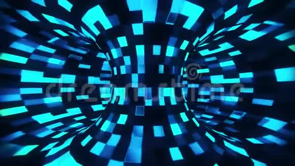 3D蓝色科幻小说人工智能牺牲智能VJ循环背景视频的预览图