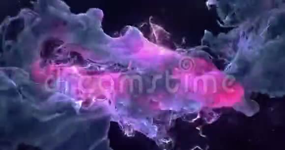 运动背景VJ循环深色紫色粉红颗粒4k视频的预览图