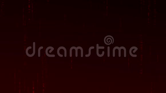 红色二进制技术动画背景视频的预览图