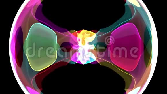数码湍流颜料飞溅玻璃球云软抽象动画背景彩虹新的独特品质多彩视频的预览图