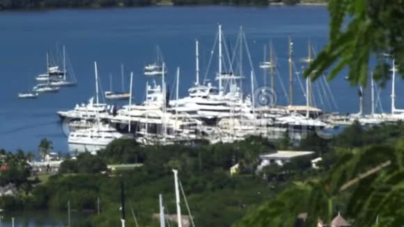 安提瓜和加勒比港口完美度假游艇视频的预览图