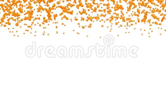 墙的甜橙液体为背景慢镜头拍摄阿尔法通道包括为卢马哑光第8条视频的预览图