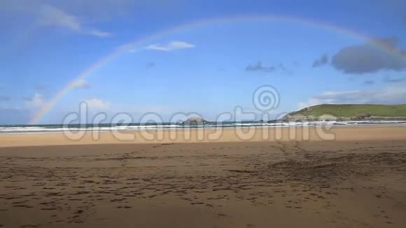 彩虹海滩布兰托克康沃尔英国视频的预览图