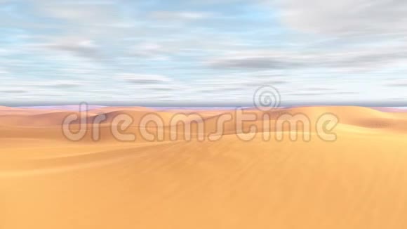 在蓝天的沙漠中日落环行视频的预览图