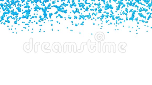 墙的甜蓝色液体为背景慢镜头拍摄阿尔法通道包括为卢马哑光第8条视频的预览图