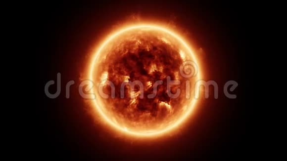 太阳表面有太阳耀斑燃烧太阳表面视频的预览图