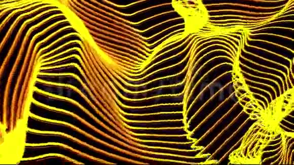 珍珠网随机移动黄金云抽象动画背景新动态技术运动彩色视频视频的预览图