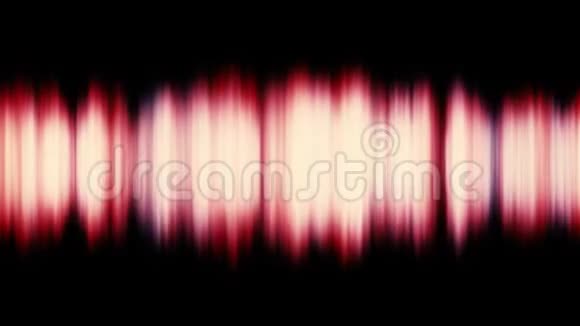 红色声波和音频均衡器效果背景黑色背景上的红色声波噪声视频的预览图
