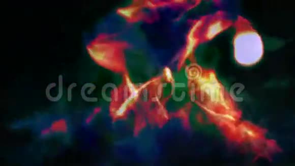 岩浆移动发光抽象粒子动画循环视频的预览图