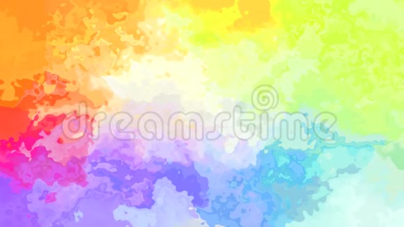 动画彩色背景无缝循环视频水彩效果光彩虹全彩色光谱视频的预览图