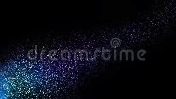 蓝色在黑色背景上闪耀抽象设计元素视频的预览图