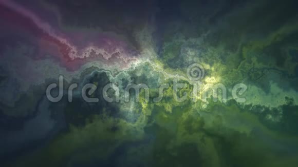 自然美丽的大理石湍流图案粉绿色纹理动画背景新的独特品质多彩欢乐视频的预览图