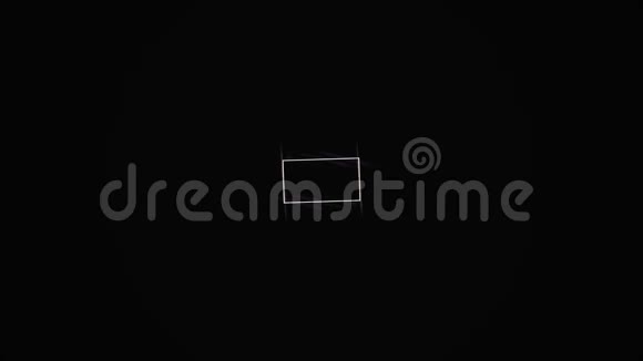 抽象框架隧道黑色背景上有线条和矩形无缝循环动画移动催眠线视频的预览图