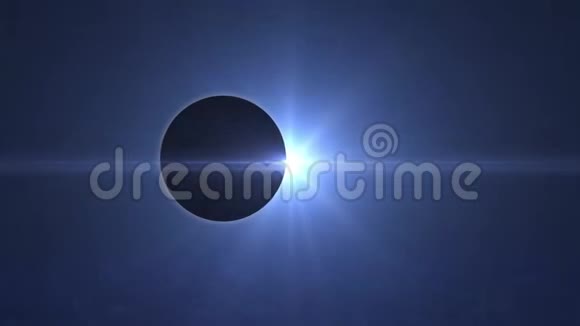 日食从太空未知行星或月球上观看视频的预览图