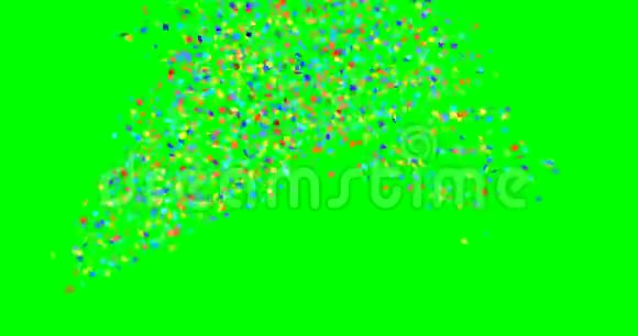 彩纸党在绿色上爆炸视频的预览图