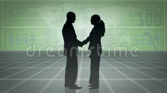商界人士握手言和携手合作视频的预览图