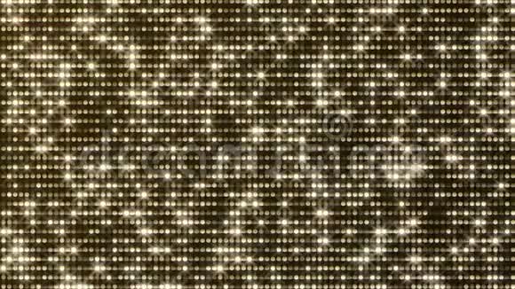 黄金粒子魅力雨抽象背景带闪闪火花灯光视频的预览图