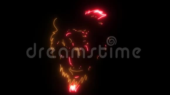狮头激光动画视频视频的预览图