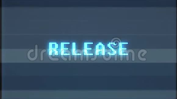更新视频游戏发布文字电脑电视故障干扰噪声屏幕动画无缝循环新质量视频的预览图