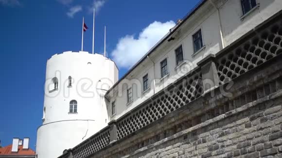 里加城堡景观拉脱维亚老城里加总统官邸拉脱维亚视频的预览图