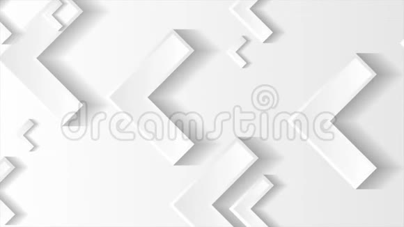 灰色和白色技术纸箭头运动背景视频的预览图