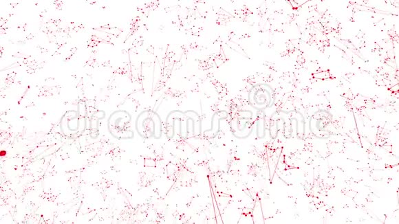 抽象干净的红色挥动三维网格或网格作为优雅的图案环境红色几何振动环境或视频的预览图