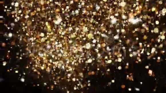 阿尔法海峡美丽的金色波克粒子视频的预览图