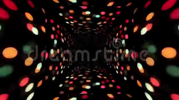 三维抽象隧道动画未来派技术设计视频无缝视频视频的预览图