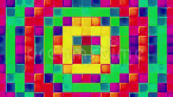 闪烁多种颜色的方块视频的预览图
