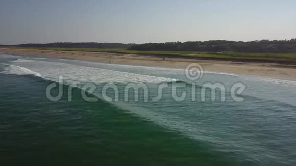 大西洋航空波浪和海滩在科德角马里兰视频的预览图