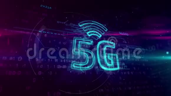 5G5代移动网络符号全息图视频的预览图