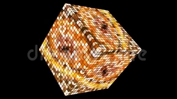 广播高科技旋转钻石黄金活动阿尔法马特循环4K视频的预览图