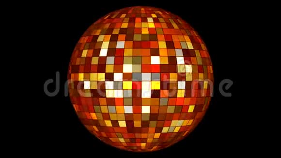 闪烁高科技壁球旋转地球黄金空间阿尔法马特循环4K视频的预览图