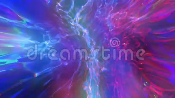 抽象Magenta和蓝色幻想分形环背景视频的预览图