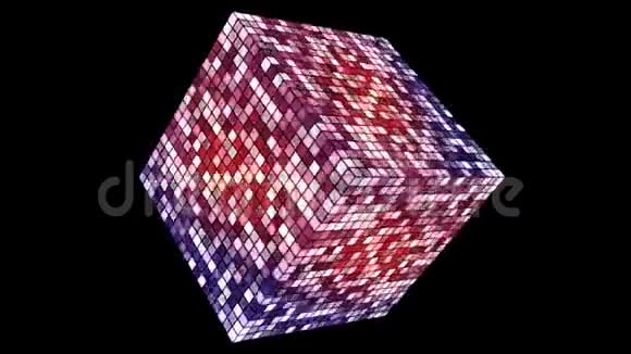 广播高科技旋转钻石多种颜色事件阿尔法垫循环4K视频的预览图