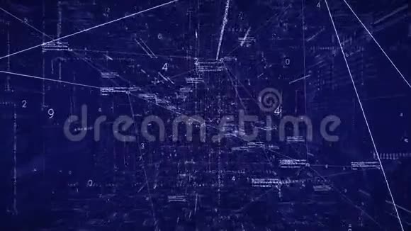 蓝色全球联系技术网络空间Pexus隧道视频的预览图