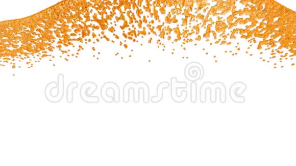 墙的甜橙液体为背景慢镜头拍摄阿尔法通道包括为卢马哑光第5条视频的预览图