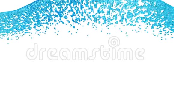 墙的甜蓝色液体为背景慢镜头拍摄阿尔法通道包括为卢马哑光第5条视频的预览图