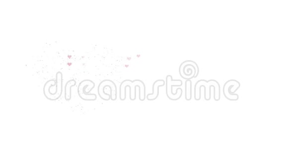 模糊的粉红色心脏在白色背景上被隔离积少成多造就一颗大心左左视频的预览图