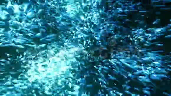 液体有机气泡蓝视频的预览图