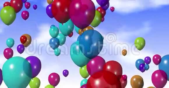彩色气球4k视频的预览图