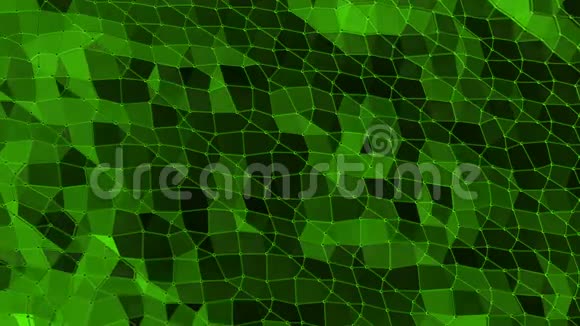 绿色低聚背景脉动抽象低聚表面作为时尚低聚设计的伟大背景多边形视频的预览图
